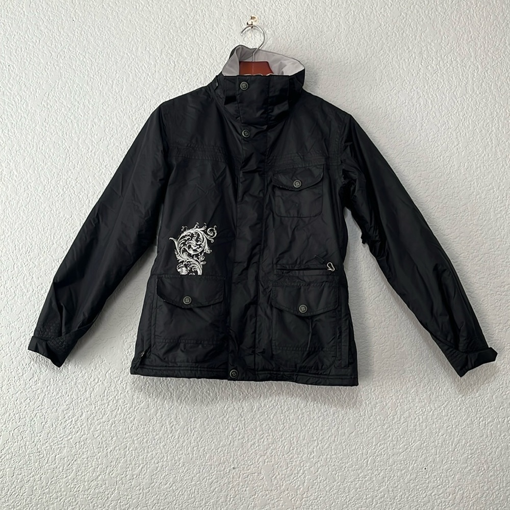 Sims Black Zip Ski Snowboarding Jacket